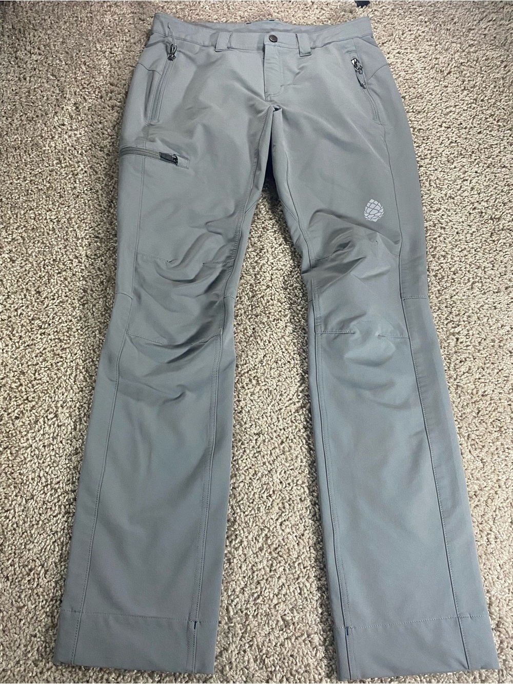 Stio Women’s 6 Pinedale Pant Light Gray Technical Trekking Hiking Outdoor Pants